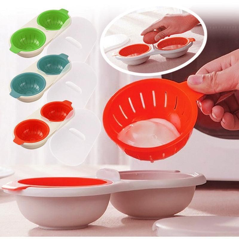 Microwave Egg Cooker for Breakfast Sandwich Poacher Kitchen Gadget - Blue V528-EGGCOOKER-BLUE-35758