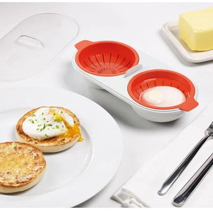 Microwave Egg Cooker for Breakfast Sandwich Poacher Kitchen Gadget - Blue V528-EGGCOOKER-BLUE-35758