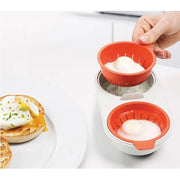 Microwave Egg Cooker for Breakfast Sandwich Poacher Kitchen Gadget - Blue V528-EGGCOOKER-BLUE-35758