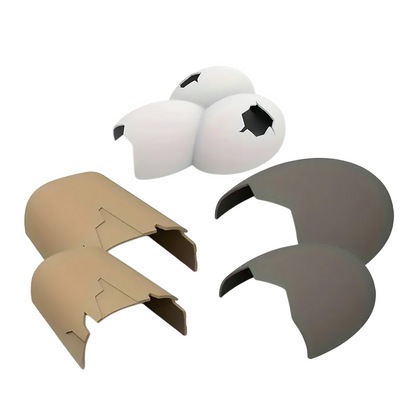 Reptile Hideout Plastic Cave Decorative Shelter for Lizard Snake Spider Habitat - Tree Pattern Set of 2 V528-EGGSHELL-2PCS-0405-131927