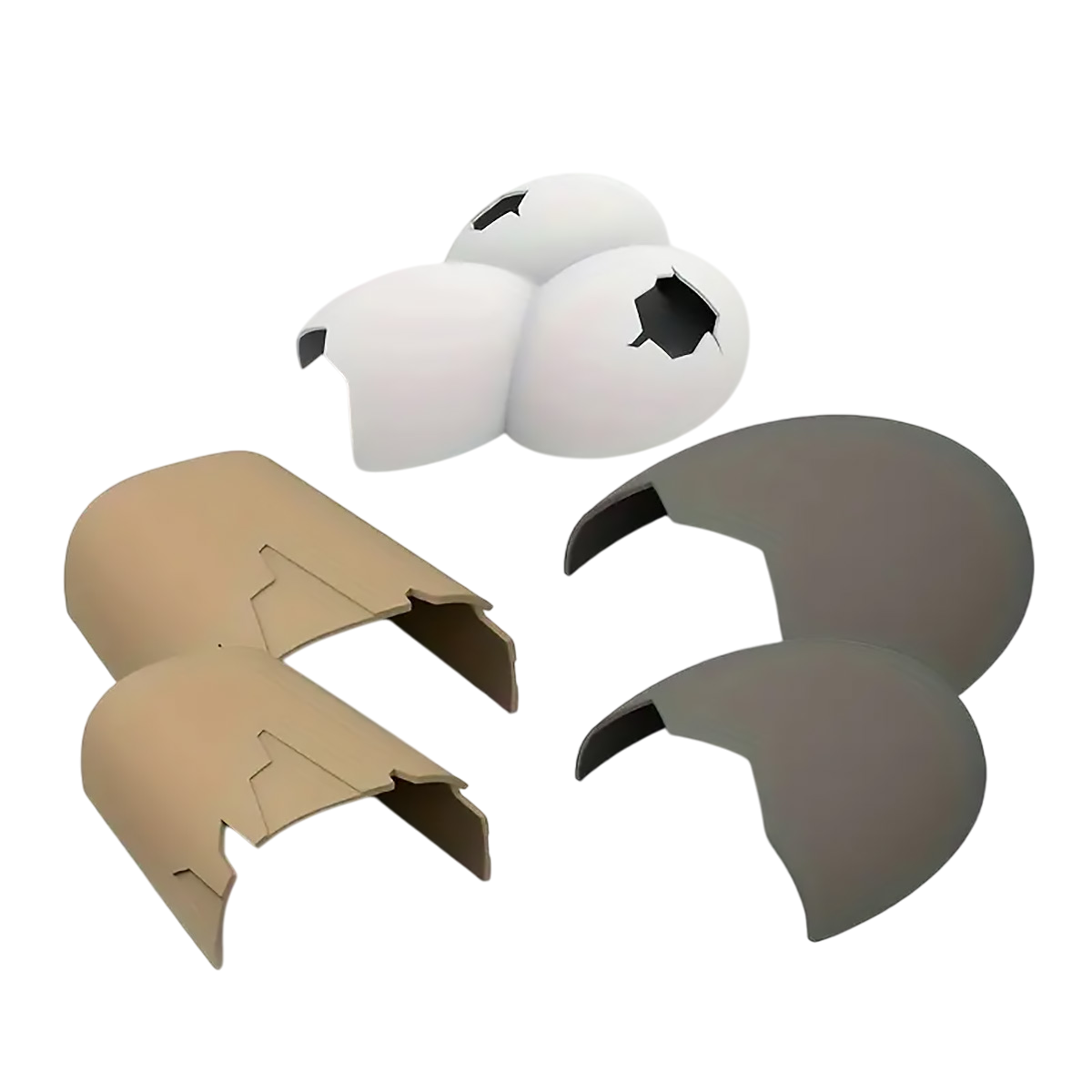 Reptile Hideout Plastic Cave Decorative Shelter for Lizard Snake Spider Habitat - Eggshell Set of 2 V528-EGGSHELL-2PCS-978545