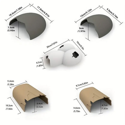 Reptile Hideout Plastic Cave Decorative Shelter for Lizard Snake Spider Habitat - Conjoined eggshell V528-EGGSHELL-NA-01-709282
