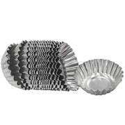 20pcs Aluminium Egg Tart Moulds Non Stick Round Baking Cups for Cupcakes Pies V528-EGGTARTMOLD-20PCS-60286