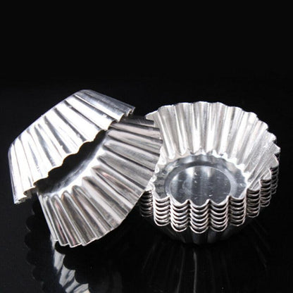 20pcs Aluminium Egg Tart Moulds Non Stick Round Baking Cups for Cupcakes Pies V528-EGGTARTMOLD-20PCS-60286