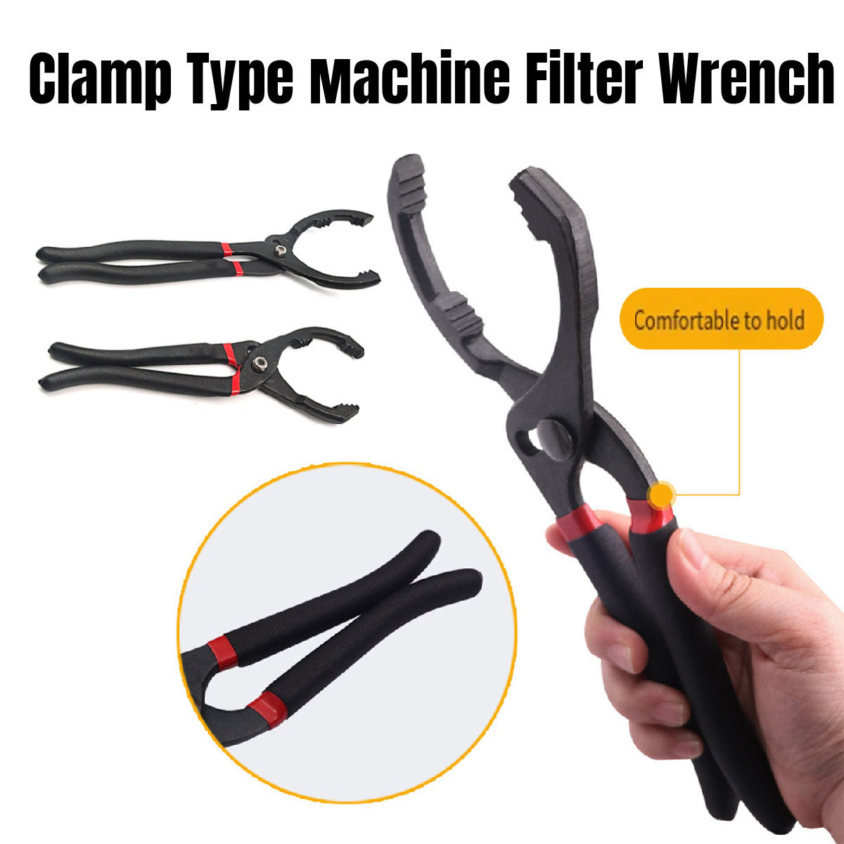 Oil Filter Pliers Wrench 10/12 Inch Heavy Duty Spanner Tool for Car Repair - 10inches V528-ELBOW-FILTER-WRENCH-10INCHES-773302