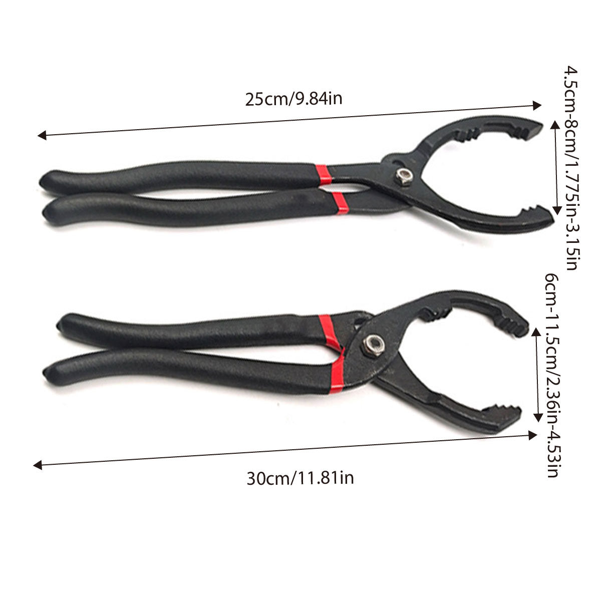 Oil Filter Pliers Wrench 10/12 Inch Heavy Duty Spanner Tool for Car Repair - 10inches V528-ELBOW-FILTER-WRENCH-10INCHES-773302