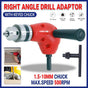 90-Degree Right Angle Drill Attachment 1/4inch Drive Adapter with Chuck Key Tools V528-ELECTRIC-DRILL-BENDERS-727914