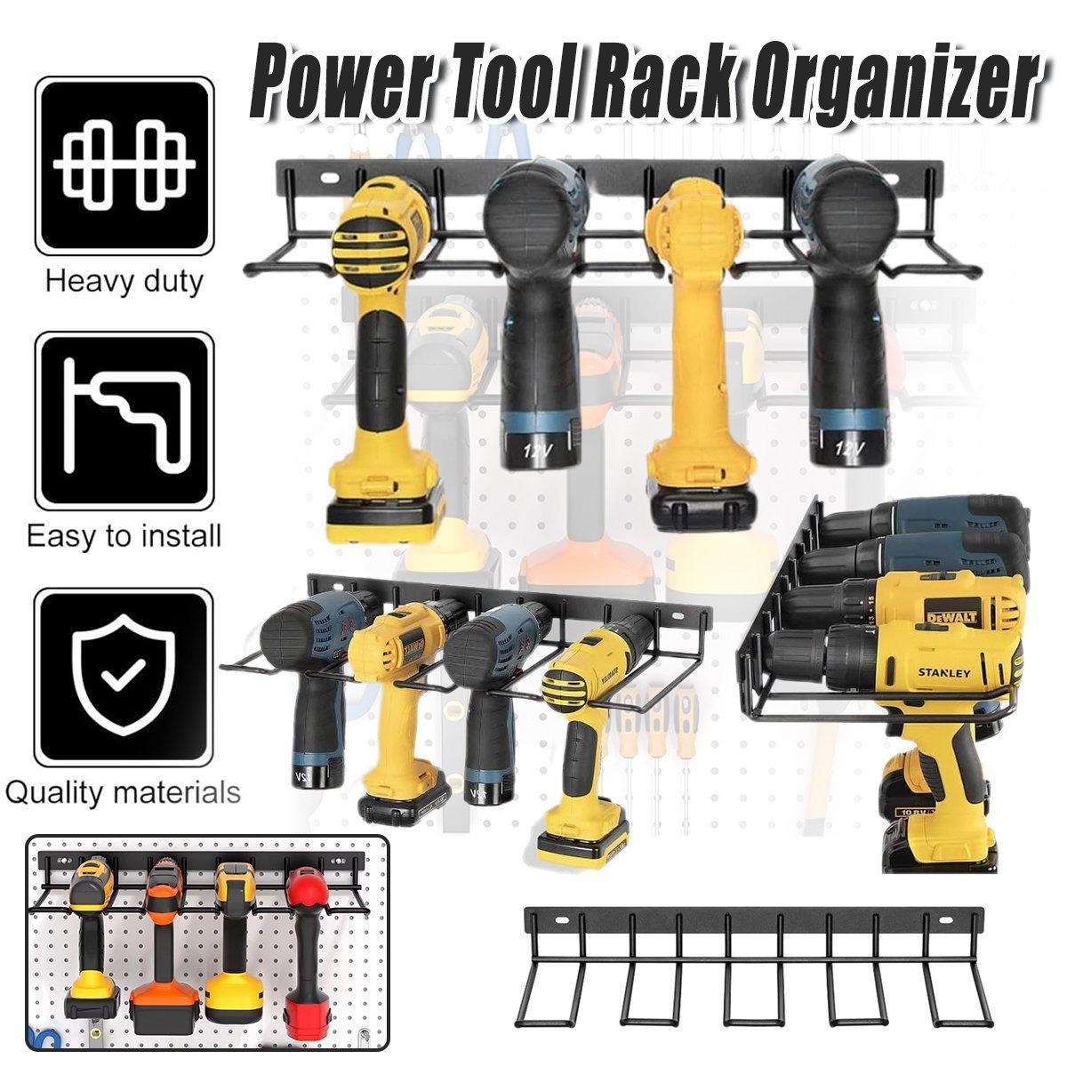 Metal Drill Storage Rack Power Tool Holder Organizer Wall Mount Heavy Duty Shelf V528-ELECTRIC-DRILL-STORAGE-430630