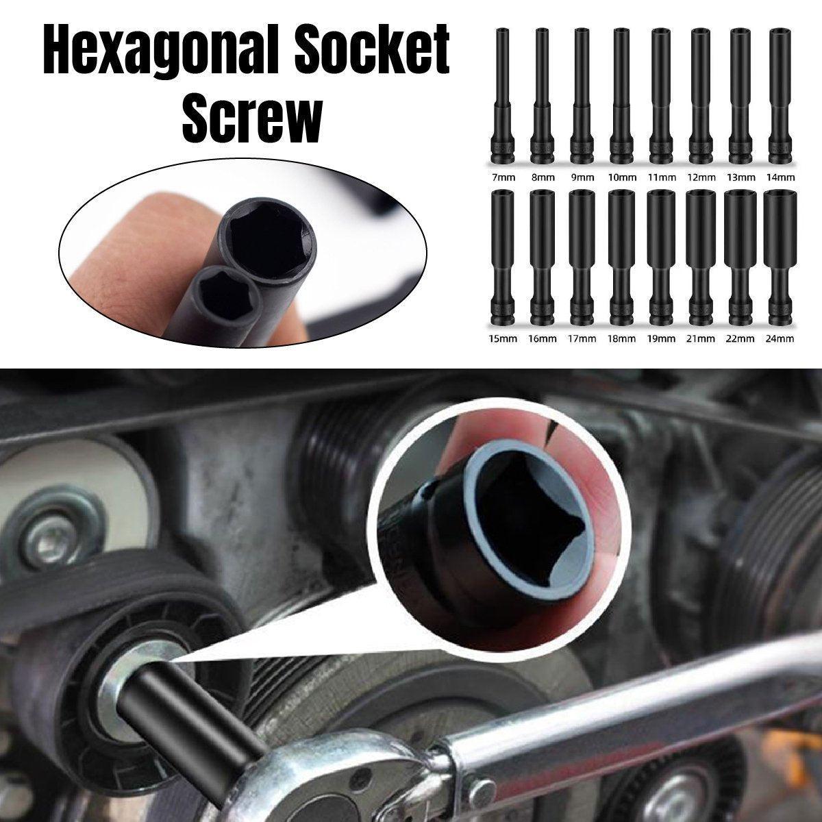 Hexagonal Socket Adapter Set for Electric Impact Wrench Power Drill Socket Tool - 8mm