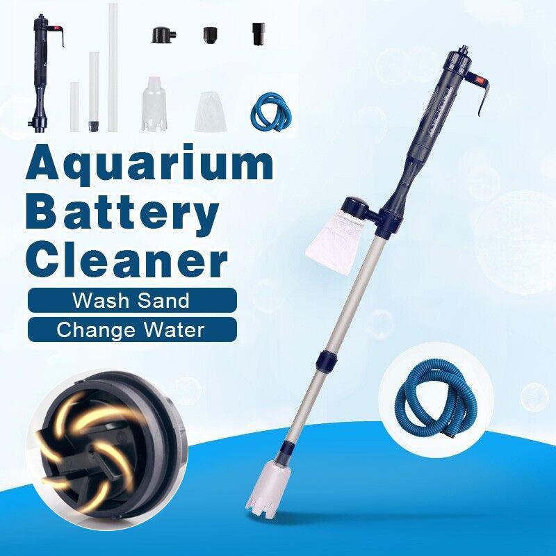 Battery Powered Aquarium Gravel Cleaner with Adjustable Siphon and Filter Bag V528-ELECTRICWATERCHANGER-775749