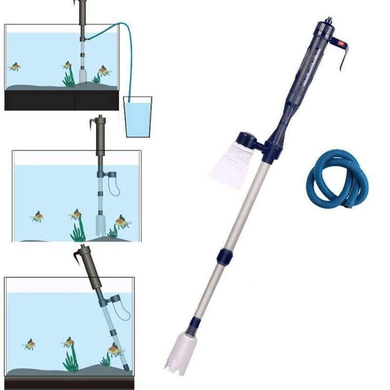 Battery Powered Aquarium Gravel Cleaner with Adjustable Siphon and Filter Bag V528-ELECTRICWATERCHANGER-775749