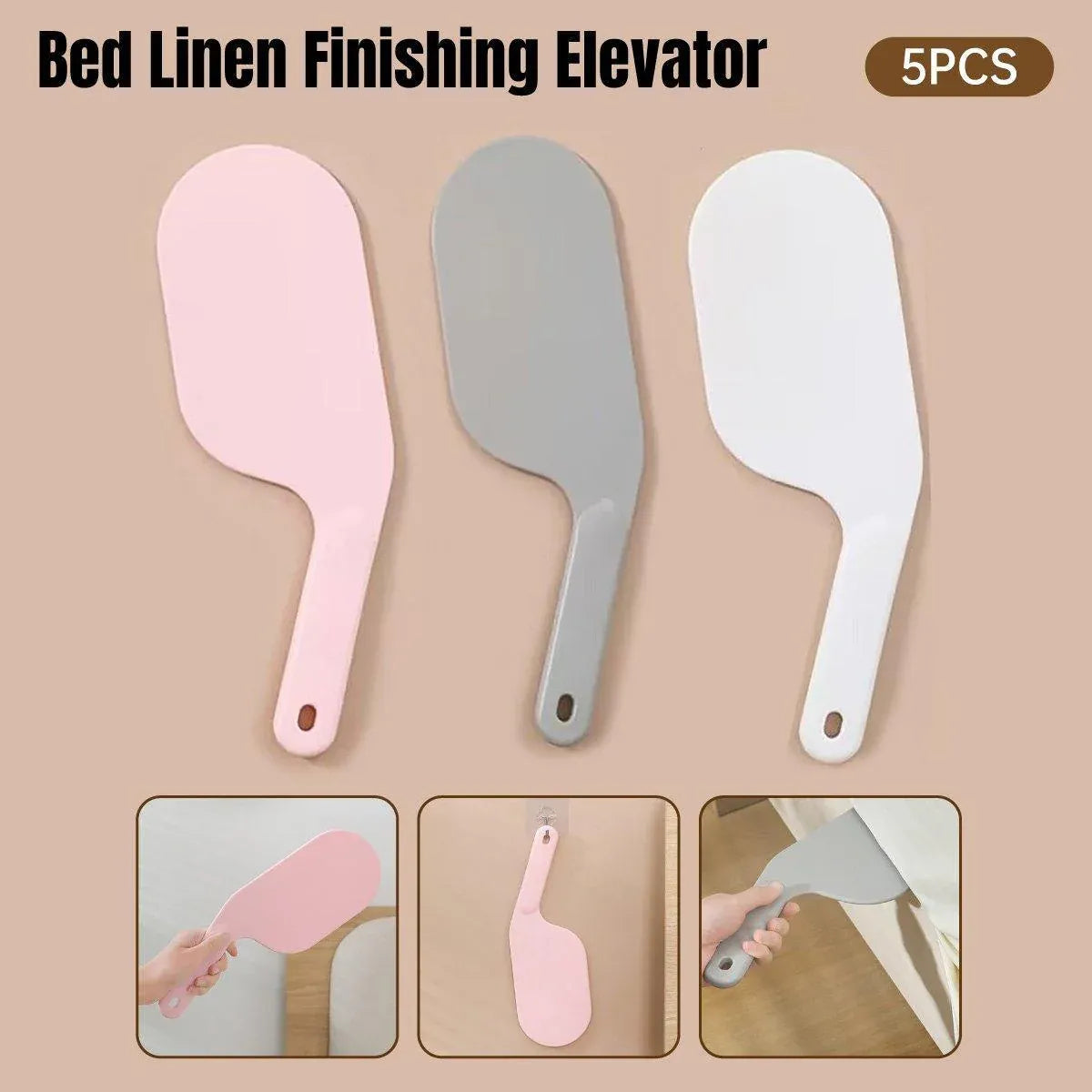 5pcs Bed Sheet and Mattress Organizer Fixer Gap Lifter Tool Bed Sheet Holder Set - Grey V528-ELEVATOR-GREY-5PCS-315284