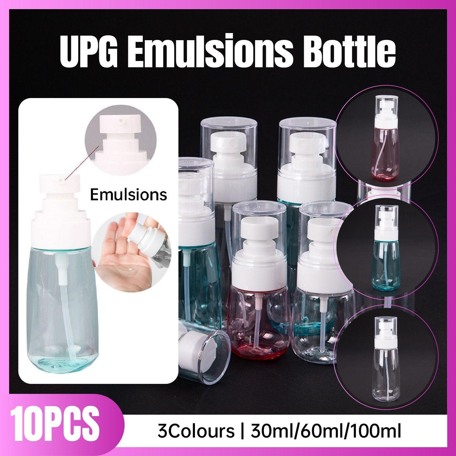 10pcs Portable Travel Emulsion Dispenser Bottle Press Pump Refillable Containers - Blue-100ml V528-EMULSIONS-10PCS-100ML-BLUE-625984