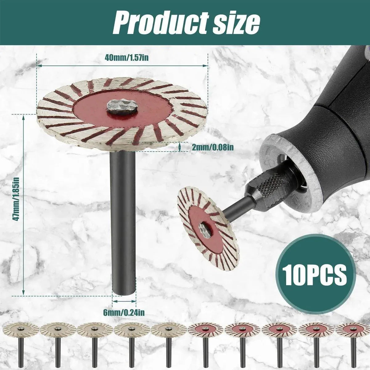 10pcs 40mm Stone Engraving Saw Blades Corrugated Cutting Tools with Handle V528-ENGRAVED-SLICES-10PCS-910445