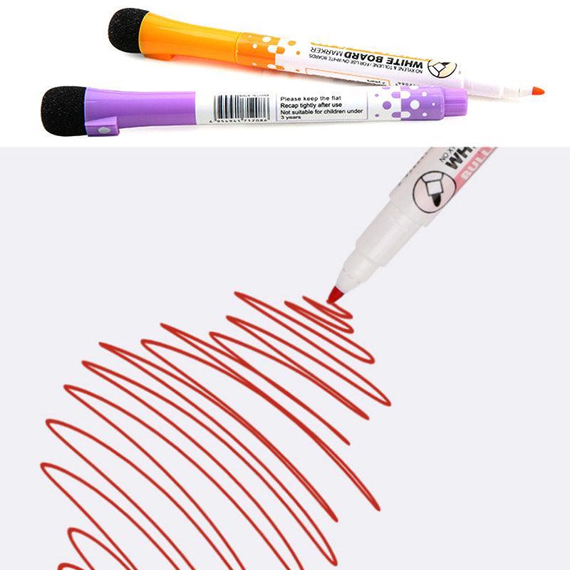 8 Colours Dry Erase Whiteboard Markers Set with Built-in Eraser Tips V528-ERASABLEMARKERS-273810