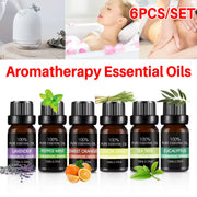 Essential Oil Set 6 Bottles Plant Aromatherapy Oils Natural Scent for Diffuser V528-ESSENTIAL-OILS-6PCS-530006