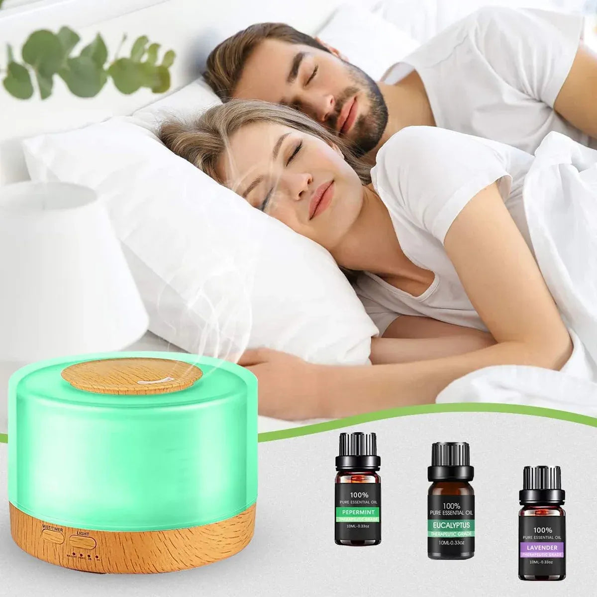 Essential Oil Set 6 Bottles Plant Aromatherapy Oils Natural Scent for Diffuser V528-ESSENTIAL-OILS-6PCS-530006