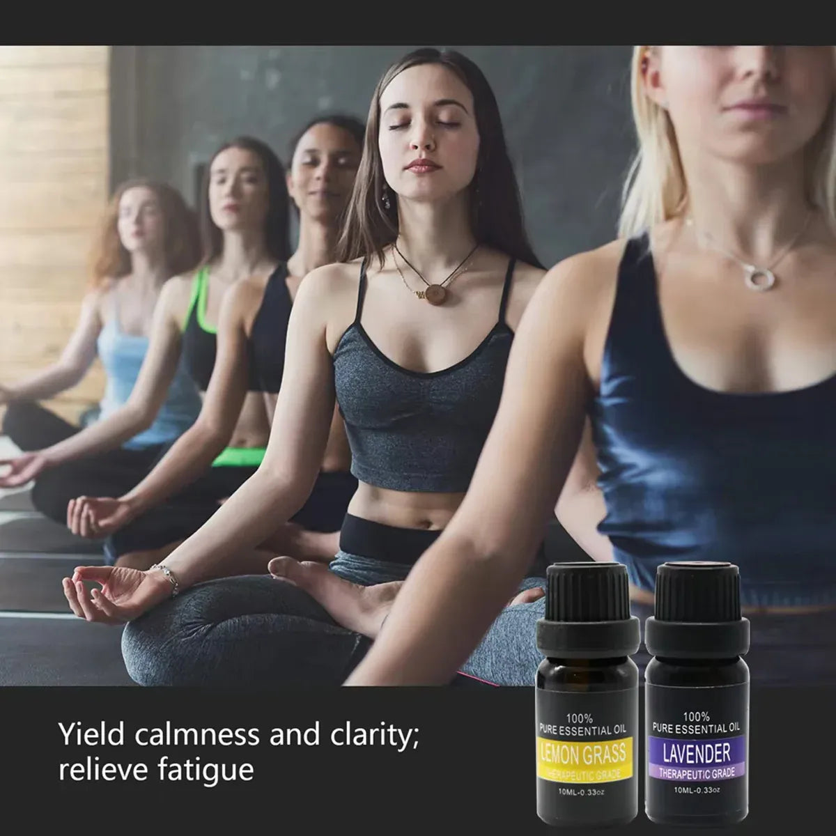 Essential Oil Set 6 Bottles Plant Aromatherapy Oils Natural Scent for Diffuser V528-ESSENTIAL-OILS-6PCS-530006