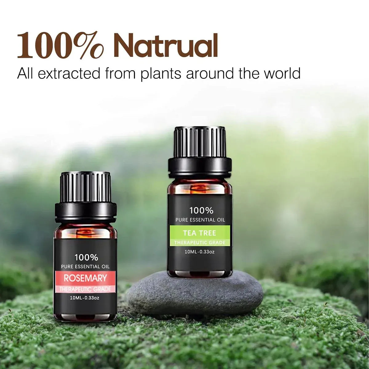 Essential Oil Set 6 Bottles Plant Aromatherapy Oils Natural Scent for Diffuser V528-ESSENTIAL-OILS-6PCS-530006
