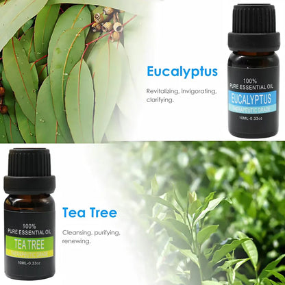 Essential Oil Set 6 Bottles Plant Aromatherapy Oils Natural Scent for Diffuser V528-ESSENTIAL-OILS-6PCS-530006