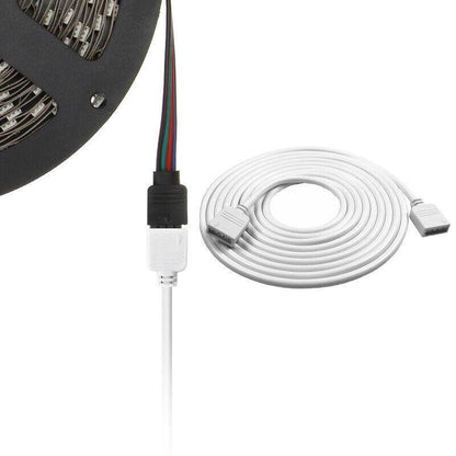 1-10M White LED RGB Light Strip Extension Cord Cable Lead Connector 4 Pin - 10M V528-ETENSIONCORD-WHITE-10M-134151