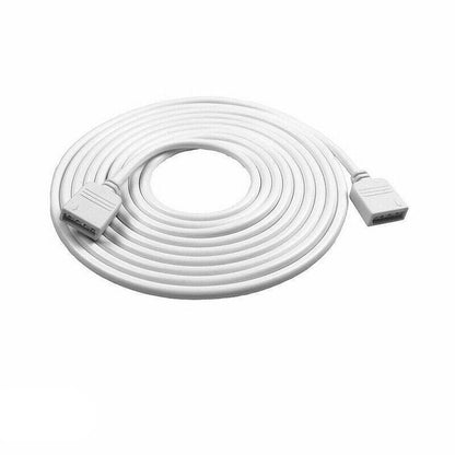 1-10M White LED RGB Light Strip Extension Cord Cable Lead Connector 4 Pin - 10M V528-ETENSIONCORD-WHITE-10M-134151
