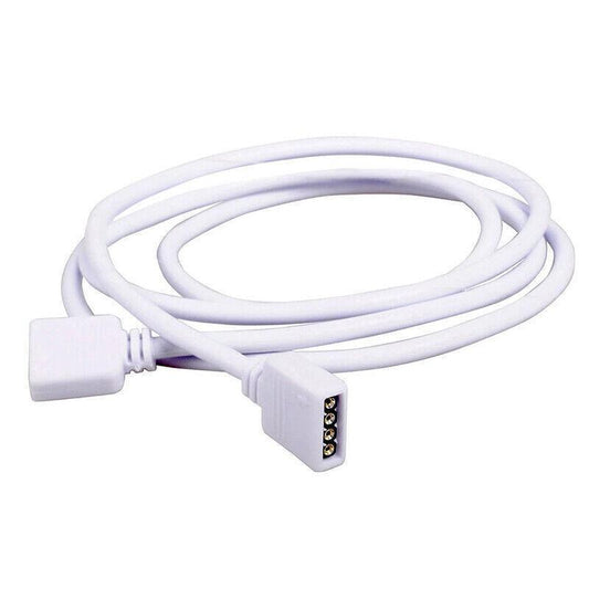 1-10M White LED RGB Light Strip Extension Cord Cable Lead Connector 4 Pin - 1M V528-ETENSIONCORD-WHITE-1M-245485