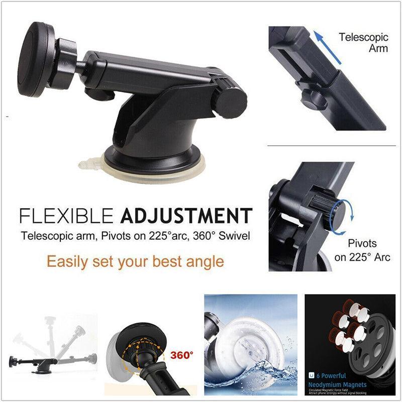 360 Degree Car Phone Holder Telescopic Mount for Dashboard and Windshield Use V528-ETENSIONSUPPORT-54432