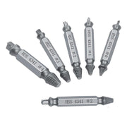 6Pcs Damaged Screw Extractor Set Easy Out Broken Drill Bit Remover Kit Speed Out V528-ETRACTORSET-6PCS-656907