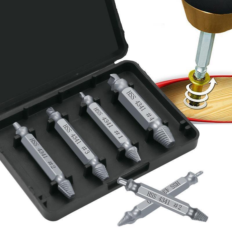 6Pcs Damaged Screw Extractor Set Easy Out Broken Drill Bit Remover Kit Speed Out V528-ETRACTORSET-6PCS-656907