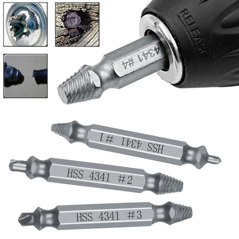 6Pcs Damaged Screw Extractor Set Easy Out Broken Drill Bit Remover Kit Speed Out V528-ETRACTORSET-6PCS-656907
