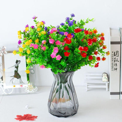 8pcs Artificial Camellia Flowers Realistic Silk Floral Decoration for Home Decor V528-EUCALYPTUS-8PCS-644594