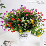 8pcs Artificial Camellia Flowers Realistic Silk Floral Decoration for Home Decor V528-EUCALYPTUS-8PCS-644594
