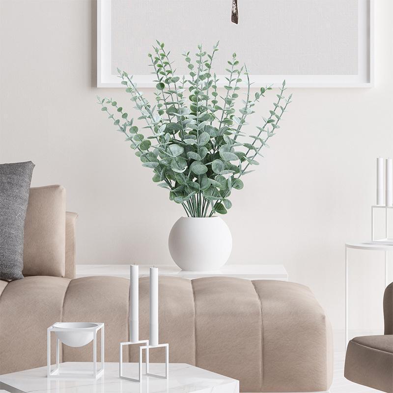 Artificial Eucalyptus Leaf Flowers Fake Green Plant Nordic Home Party Decor V528-EUCALYPTUSLEAVES-10PCS-480296