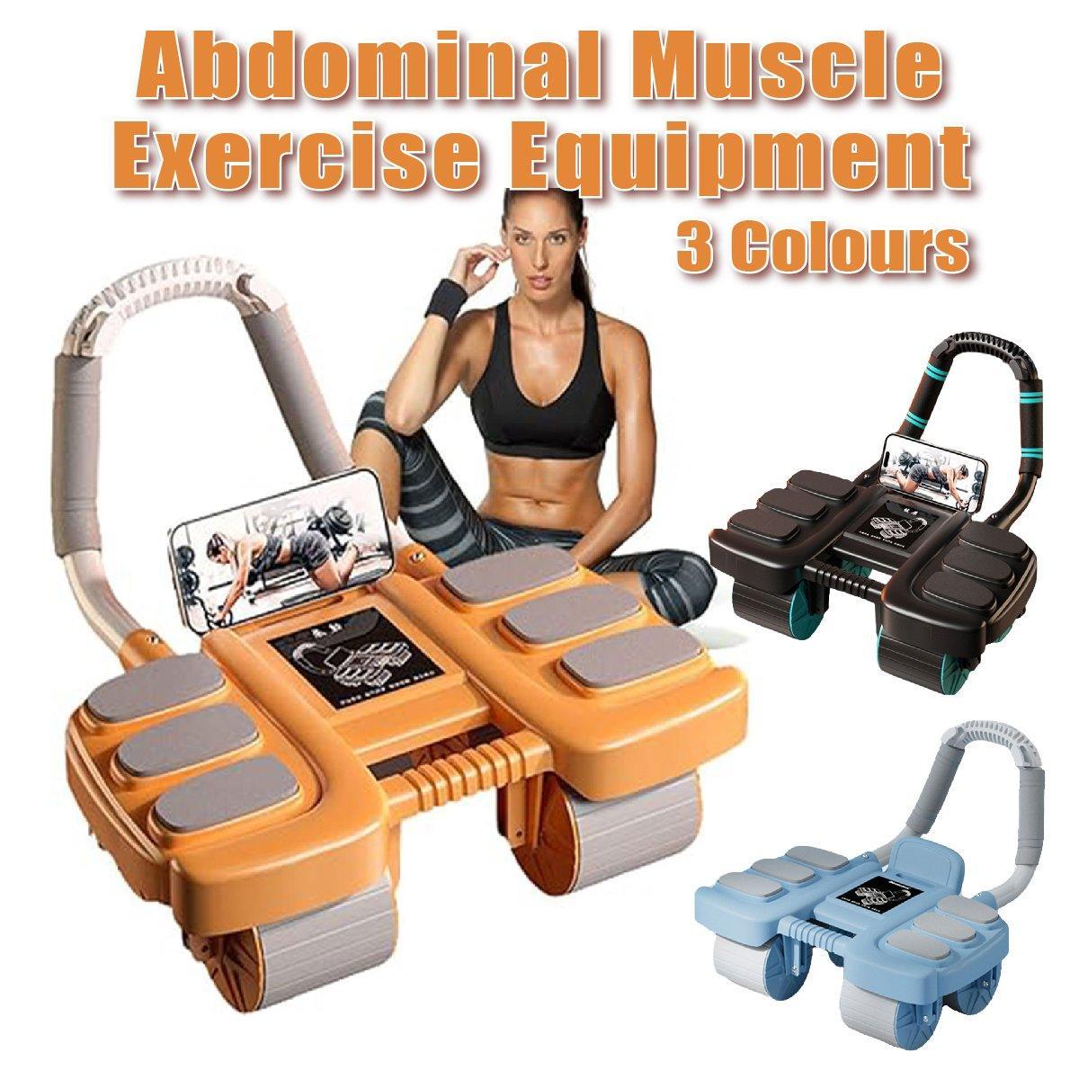 Four Wheel Abdominal Exercise Roller Elbow Support for Core Strength Training - Orange V528-EXERCISE-4-ORANGE-106976