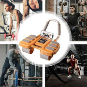 Four Wheel Abdominal Exercise Roller Elbow Support for Core Strength Training - Orange V528-EXERCISE-4-ORANGE-106976