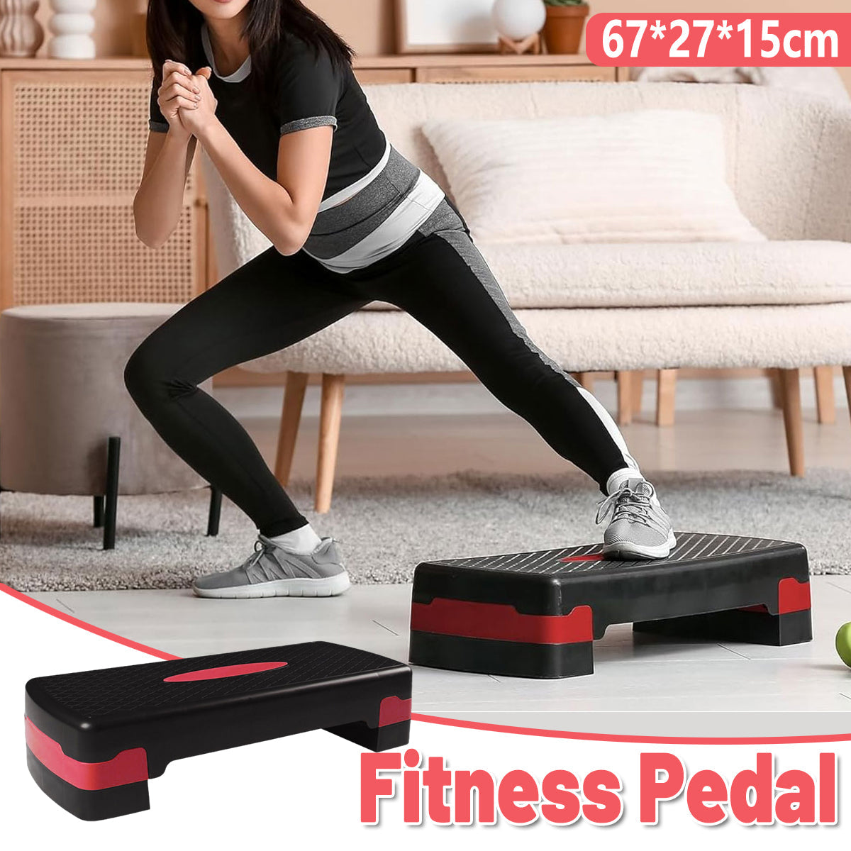 Fitness Step Platform Small Aerobic Stepper Exercise Equipment Home Gym Workout V528-EXERCISE-PEDAL-182574