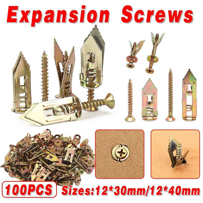 100PCS Self-Drilling Anchors Screws Percussion Expansion Kit -12x30mm/12x40mm - 12x40mm V528-EXPANSION-NAIL-100PCS-12-40-150449