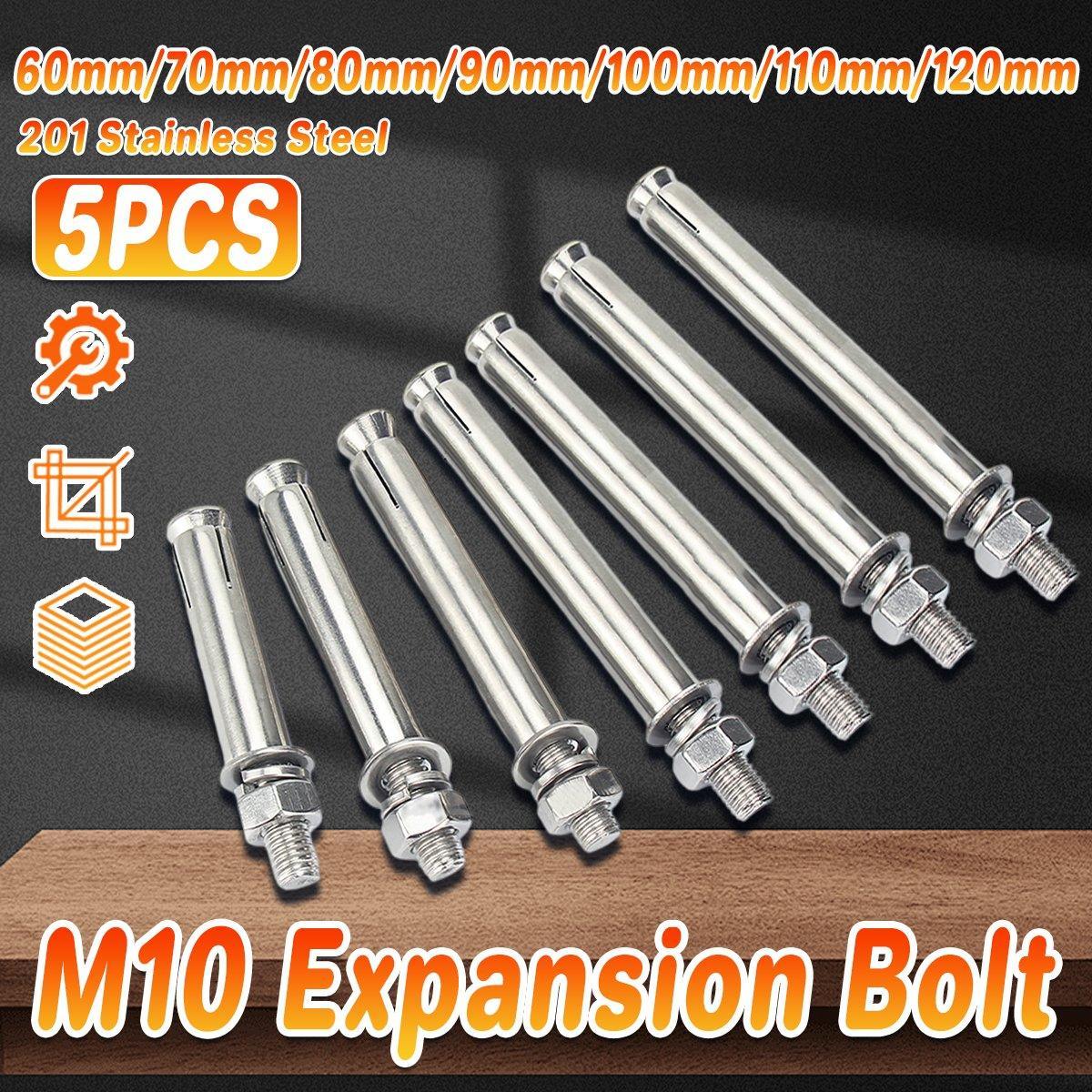 M10 Stainless Steel Hex Head Expansion Anchor Bolts Heavy Duty Screws - M10*100 V528-EXPANSION-SCREW-5PCS-10-100-837452