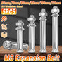 M8 Stainless Steel Expansion Anchor Bolts Heavy Duty Hex Head Screws - M8*80 V528-EXPANSION-SCREW-5PCS-8-80-632522