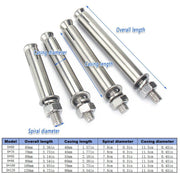 M8 Stainless Steel Expansion Anchor Bolts Heavy Duty Hex Head Screws - M8*80 V528-EXPANSION-SCREW-5PCS-8-80-632522