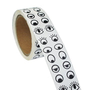 2 Rolls Cartoon Eye Stickers Self-Adhesive DIY Craft Paper for Handmade Projects V528-EYE-STICKER-2ROLL-842563