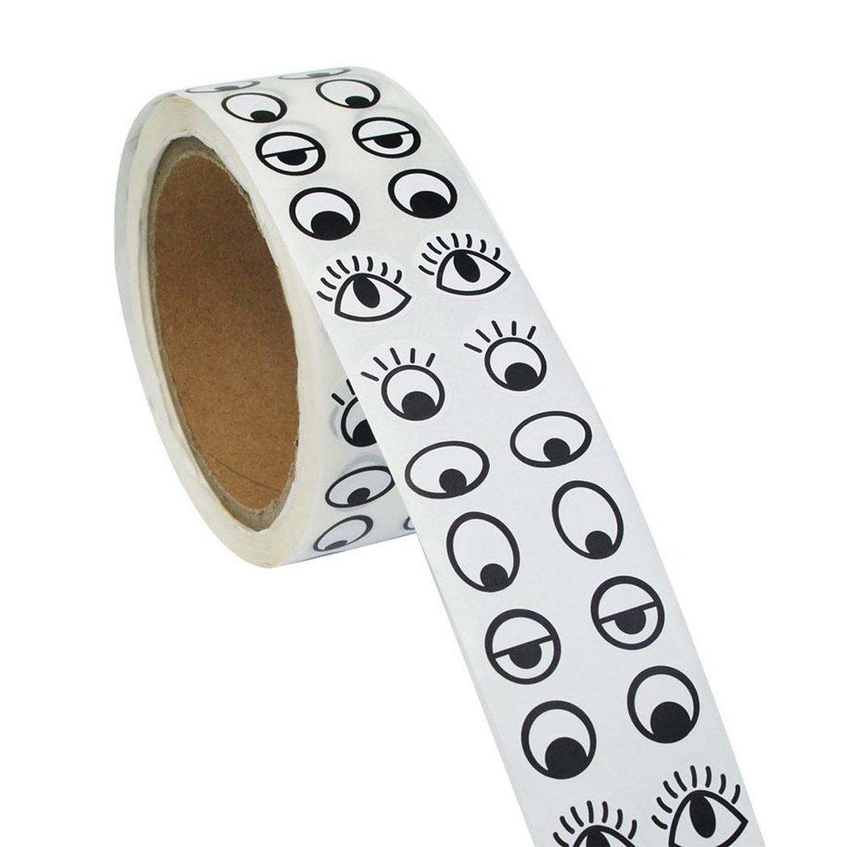 2 Rolls Cartoon Eye Stickers Self-Adhesive DIY Craft Paper for Handmade Projects V528-EYE-STICKER-2ROLL-842563