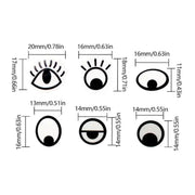 2 Rolls Cartoon Eye Stickers Self-Adhesive DIY Craft Paper for Handmade Projects V528-EYE-STICKER-2ROLL-842563