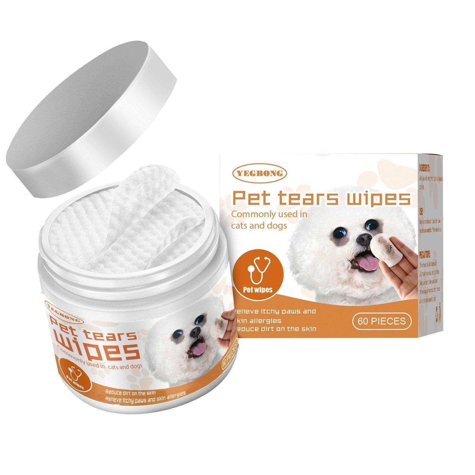 Pet Eye Wipes Clean Dogs Cats Tear Stain Removal Eye Dirt Cleaning Cotton Pads V528-EYE-WIPES-515914