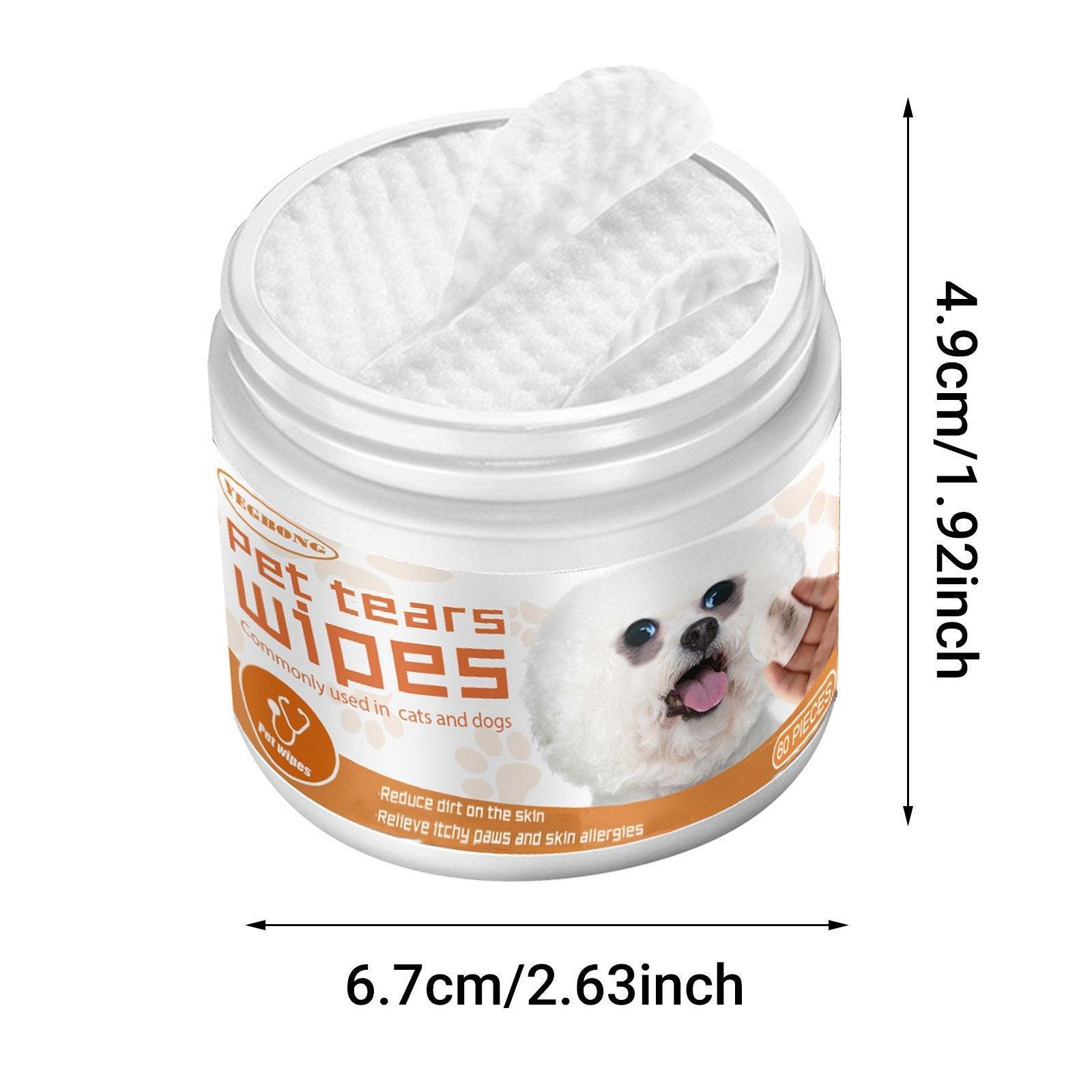 Pet Eye Wipes Clean Dogs Cats Tear Stain Removal Eye Dirt Cleaning Cotton Pads V528-EYE-WIPES-515914