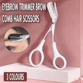 Eyebrow Scissors with Comb Stainless Steel Makeup Trimmer Beauty Tool 3 Colours - Pink (Eyebrow Razor + V528-EYEBROWRAZORSCISSOR-PINK-708900