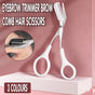 Eyebrow Scissors with Comb Stainless Steel Makeup Trimmer Beauty Tool 3 Colours - Pink (Eyebrow Razor + V528-EYEBROWRAZORSCISSOR-PINK-708900