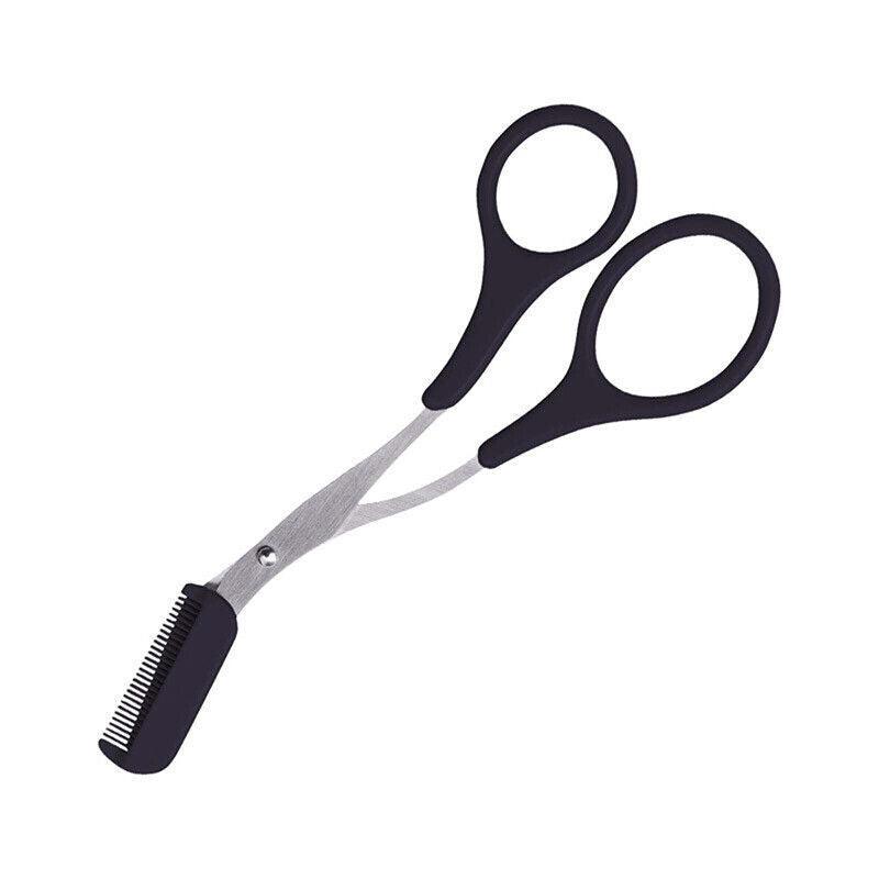 Eyebrow Scissors with Comb Stainless Steel Makeup Trimmer Beauty Tool 3 Colours - Pink (Eyebrow Razor + V528-EYEBROWRAZORSCISSOR-PINK-708900