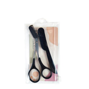 Eyebrow Scissors with Comb Stainless Steel Makeup Trimmer Beauty Tool 3 Colours - Pink (Eyebrow Razor + V528-EYEBROWRAZORSCISSOR-PINK-708900